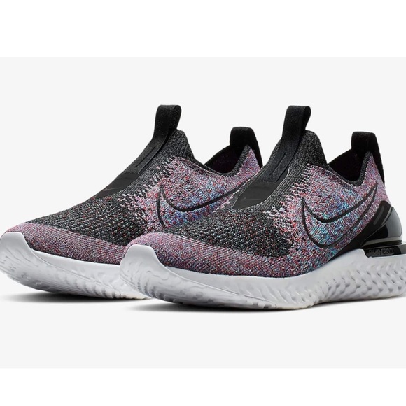 Nike Womens Epic Phantom React Flyknit Running Shoes Purple Marled 5.5 - Picture 1 of 6